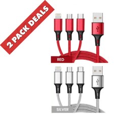 3 in 1 Fast USB Charging Cable Universal Multi Function Cell Phone Charger Cord Mobile Phone Cable price