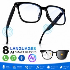 AI Photochromic Smart Glasses Camera Bluetooth Voice Assistant Translator Eyewea Smart Glasses price