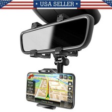 Universal 360 Rotation Car Rear View Mirror Mount Stand GPS Cell Phone Holder US Phone Holder price