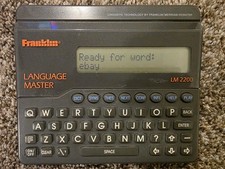 Franklin Language Master Dictionary Thesaurus LM 2200 Tested & Working Electronic Dictionaries price