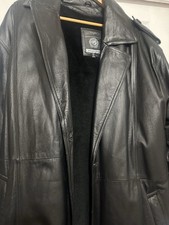 Sergio Vadducci Men's Black Long Overcoat Lined Button Closure Size L Men's Coat price