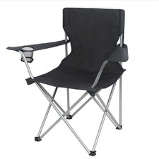 Ozark Trail Basic Quad Folding Camp Chair with Cup Holder, Black, Adult Camping Chair price