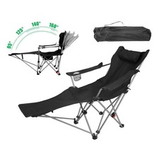 Heavy Duty Reclining Camping Chair with Headrest Cup Holder & Side Pocket Camping Chair price