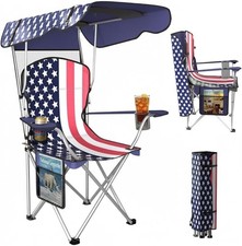 Portable Camping Chair with Canopy Sun Shade Carrying Straps for Beach Camping Camping Chair price