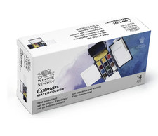 Winsor & Newton Cotman Watercolor Paint Set, Field Pocket Set 14 Half Pan (NEW) Watercolor Paint price