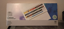 Winsor & Newton Cotman Watercolour Studio Set 46pc Half Pans Multicolor Watercolor Paint price