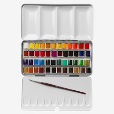 Sennelier : Watercolor Paint : Half Pan : Classic Metal Tin Set of 48 Watercolor Paint price