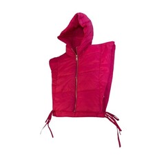 Girls Hot Pink Hooded Puffer Vest Side Ties Cap Sleeve Size Medium Girls' Vest price