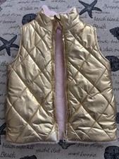 Girls Epic Threads Reversible Gold & Pink Puffer Vest | Size S | Faux Fur Lined Girls' Vest price