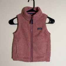 Patagonia Worn Wear Los Gatos Fleece Vest Girls Small (7-8) Dusty Rose Full Zip Girls' Vest price