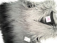 Justice for Girls Kids 16 XL Size 18 Black Grey Ombre Faux Fur Vest with Tag Girls' Vest price