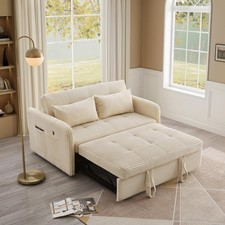 Convertible Sofa Bed W/ Cup Holder Pull Out Sleeper Sofa Bed USB Charger Ports Sofa Bed price