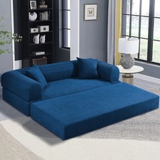 80" Convertible Sofa Bed Corduroy Boneless Couch Pull Out Bed Futon Sleeper Sofa Sofa Bed price