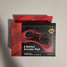 Retro-Bit Sega Genesis Controller 6 Button Pad for Sega Genesis Red Official NEW Tablet PC Accessories price