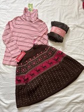 NWT Gymboree Size 5 6 Pink Poncho Leggings Fall Winter BTS Tyrolean Reindeer Lot Girls' Poncho price