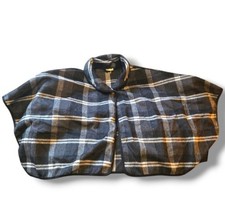 Cherokee Cape Girls Size Large 10/12 Grey & White Plaid Wool Poncho Capelet Girls' Poncho price