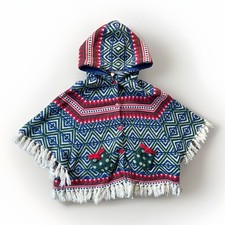 Matilda Jane Sweater Girls 6 Cardigan Cape Hood Holiday Poncho A Caroling We Go Girls' Poncho price