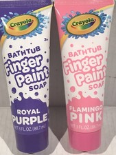 Finger Paint Soap 3 ounce Pink & Purple Crayola Bathtub Lot of 2 New Face & Finger Paint price