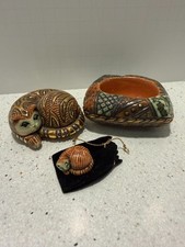 Artesania Rinconada Cat Trinket Box Heavy Gold Cat on Pillow Cat Lover With Baby Baby Gold Pillow price