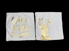 Throw Pillow Baby It's Cold Outside And Deer Cream and Gold Pillow Covers Baby Gold Pillow price