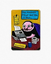 Archibald Blobfish Fax Machine ACEO Original Painting Cute Funny Art Fax Machine price