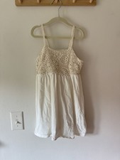 H&M Crochet top white dress Girls' Tunic price