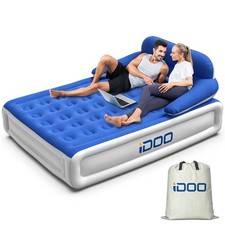 iDOO I-C-021-BU Queen Headboard Air Mattress, 18" Airbeds with Built-in Pump Air Mattress price