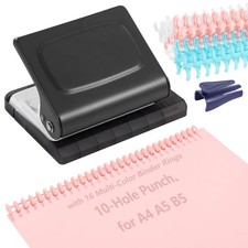 10-Hole Binding Machine Spiral Coil Binder, Spiral Binding Machine with 16 Mu... Binding Machine price