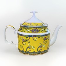 Coastline Imports Gracie China Yellow Dynasty Teapot New Tea Brew Oval 32 oz Tea / Teapot Sets price