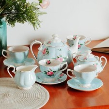 English Porcelain Tea Set Floral Vintage Style China Teapot Wedding Gift for Her Tea / Teapot Sets price