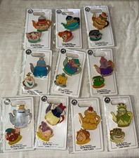 DISNEY PIN PRINCESS TEAPOT & TEA CUP Sidekick SAUCER SDR 10 Sets Of 2. Tea / Teapot Sets price