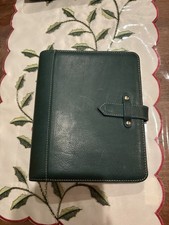 Franklin covey Vintage Aurora Full Grain Italian Leather Classic Teal/ Green Planner price