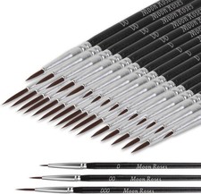 30 Pcs Miniature Detail Paint Brush Set, 3Rd Generation Tiny Liner Brushes, 3 Si Painting Supplies price