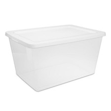 Sterilite, 58 Quart Clear Storage Bin, Snap-on Lid Storage Container, with Lid Storage Containers price