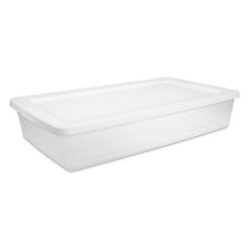 Sterilite 41 Quart Storage Box, Clear Plastic Storage Bin with Snap-on Lid. Storage Containers price