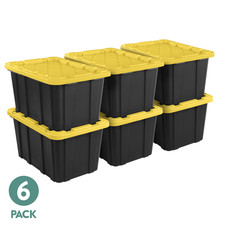 Sterilite Large Storage Bin, 27 Gallon Durable Plastic Storage Tote, 6 Pack Storage Containers price