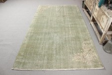 Turkish Vintage Rug 4,8x8,6 ft, Green Moroccan Rug Turkish-Style Toilet price