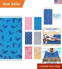 Oversized Cotton Turkish Beach Towels 72"x36" Lightweight Quick Dry Sandless ... Turkish-Style Toilet price