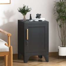 Metal Nightstand Bedside Table End Side Table with Lock Storage Cabinet for Bed Office Nightstand price