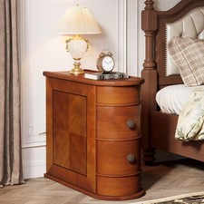 Narrow Bed Side Table with 2 Drawers,Solid Wood End Table, No Assembly Required Office Nightstand price