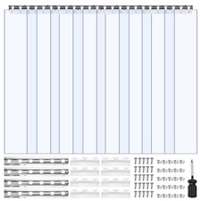 VEVOR 8 PCS PVC Strip Curtain 84 x 48 x 0.08 in Smooth Plastic Door Strips Air Curtains price