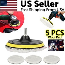 5PCS 6" Buffing Polishing Pad Wool Wheel Mop Kit For Car Polisher Drill Adapter Polisher / Polishing Machine price