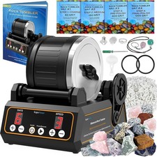 Rock Tumbler Kit - Rotary Rock Polishing Machine for Adults & Beginners Black Polisher / Polishing Machine price