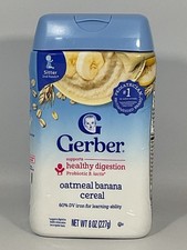 Gerber Healthy Digestion Oatmeal Banana Cereal for Baby 8 oz Baby Food price