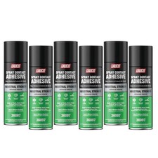 LAUCO Spray Contact Adhesive 13oz, Pack of 6, Industrial Strength Heavy Duty Adhesive price