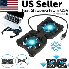 Dual USB Cooling Fan Pad Foldable Slim Fans Cooler Stand For Laptop PC Notebook Laptop Fan price