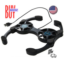 Dual USB Cooling Fan Pad Foldable Slim Fans Cooler Stand for Laptop Notebook Lot Laptop Fan price
