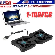 Dual USB Cooling Fan Pad Foldable Slim Fans Cooler Stand For Laptop Notebook LOT Laptop Fan price