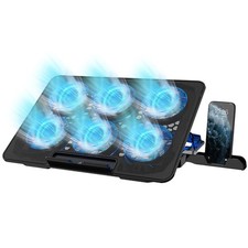 6-Fan Cooler Laptop Cooling Pad USB Stand Quiet LED Light Radiator PC Notebook Laptop Fan price