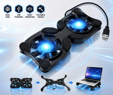 Laptop Cooling Pad Dual USB Fan Foldable Slim Cooler Stand Quiet Portable PC Laptop Fan price